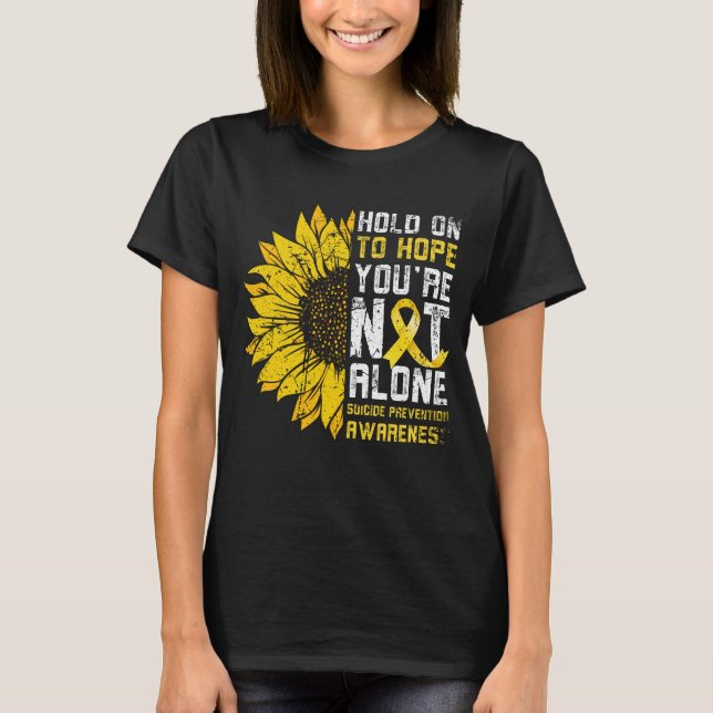 Sonnenblumen Hoffnung Suizidprävention Gelb T-Shirt (Vorderseite)