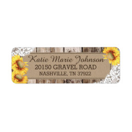 Sonnenblumen Holz Spitzen Rustikale Hochzeitsmarke