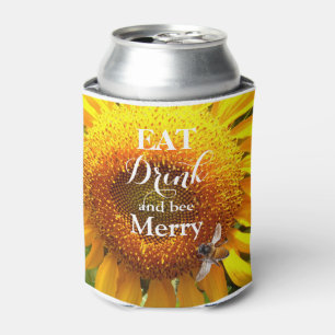 Sonnenblumen Honig Biene essen Drink fröhlich Dosenkühler