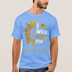 Sonnenblumen I trage Gold Ribbon Spina Bifida Ausz T-Shirt
