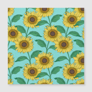 Sonnenblumen Illustration Mode Wiederholung Muster Magnetkarte