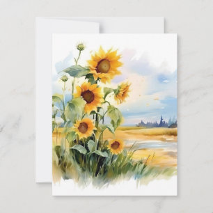 Sonnenblumen im Herbst Feiertagskarte