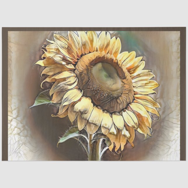 Sonnenblumen im Märchen Kunst, Dichtung und Musik Seidenpapier (Vorderseite)