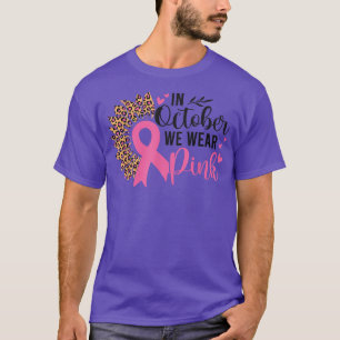 Sonnenblumen im Oktober tragen wir rosa Brustkrebs T-Shirt