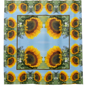 Sonnenblumen im Sonnenschein Abstrakte Blume Art Duschvorhang