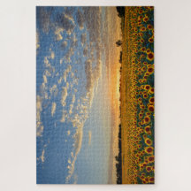 Sonnenblumen im Sunset Jigsaw Puzzle