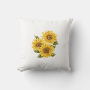 Sonnenblumen im Vintage-Stil Kissen
