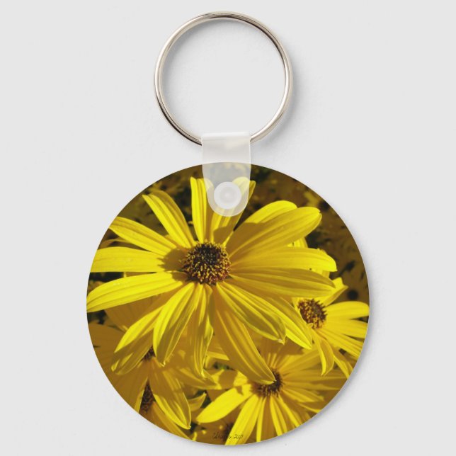 Sonnenblumen im Zoo Schlüsselanhänger (Vorderseite)