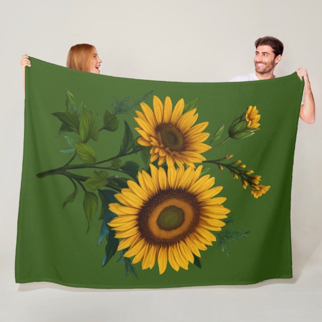 Sonnenblumen in beliebiger Fleece (Beispiel)