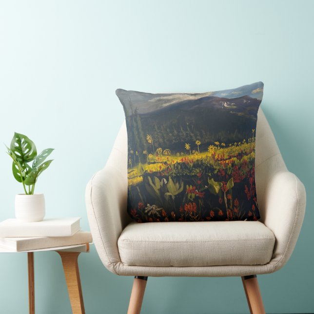Sonnenblumen in den Bergen, von Gary Poling Kissen (Stuhl )