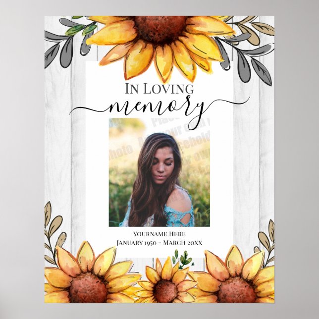 Sonnenblumen in einem Foto-Poster mit viel Liebe Poster (Vorne)
