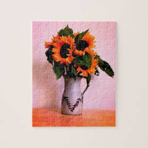Sonnenblumen, in einem Krug