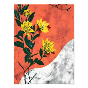 Sonnenblumen in einer modernen Vase Fotodruck