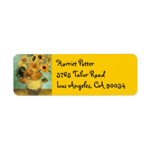 Sonnenblumen in einer Vase (F455) Van Gogh Fine Ar