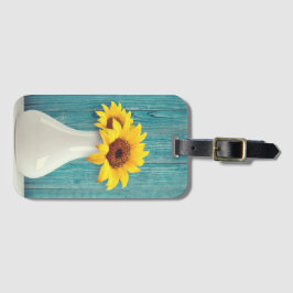 Sonnenblumen in einer Vase Gepäckanhänger