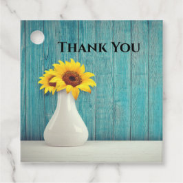 Sonnenblumen in einer Vase Geschenkanhänger