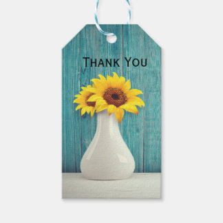 Sonnenblumen in einer Vase Geschenkanhänger
