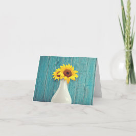 Sonnenblumen in einer Vase Karte