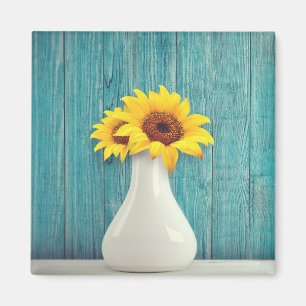 Sonnenblumen in einer Vase Magnet