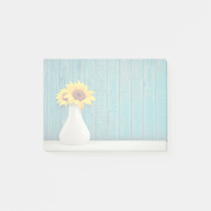 Sonnenblumen in einer Vase Post-it Klebezettel