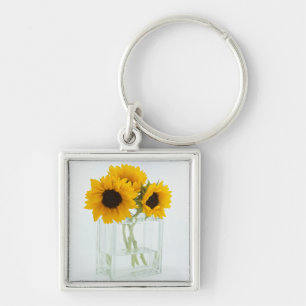 Sonnenblumen in einer Vase-Schlüsselkette Schlüsselanhänger