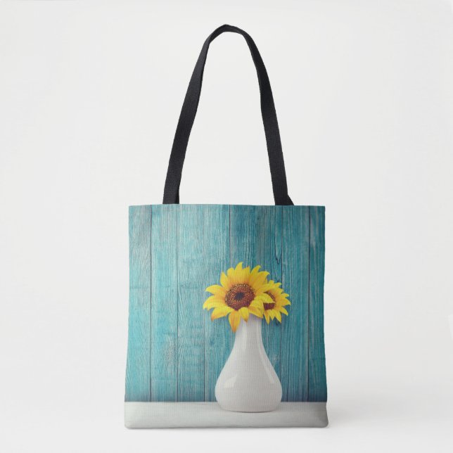 Sonnenblumen in einer Vase Tasche (Vorderseite)