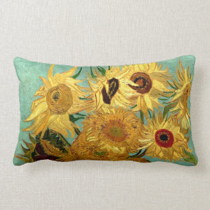 Sonnenblumen in einer Vase Van Gogh Fine Art Lendenkissen