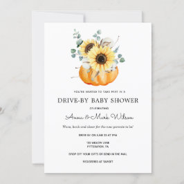 Sonnenblumen in Pumpkins Autumn Drive by Baby Show Einladung