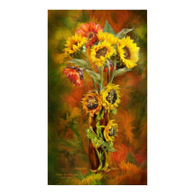 Sonnenblumen in Sonnenblumen Vase Art Poster/Print