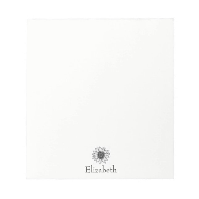 Sonnenblumen Individuelle Name Business Notizblock (Vorderseite)
