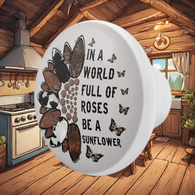 Sonnenblumen-Inspiration für coolen Western Keramikknauf (Von Creator hochgeladen)