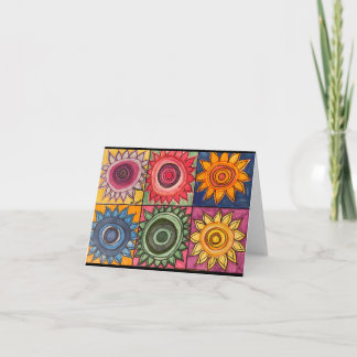 Sonnenblumen inspiriert von Kandinskys "Color Stud Karte
