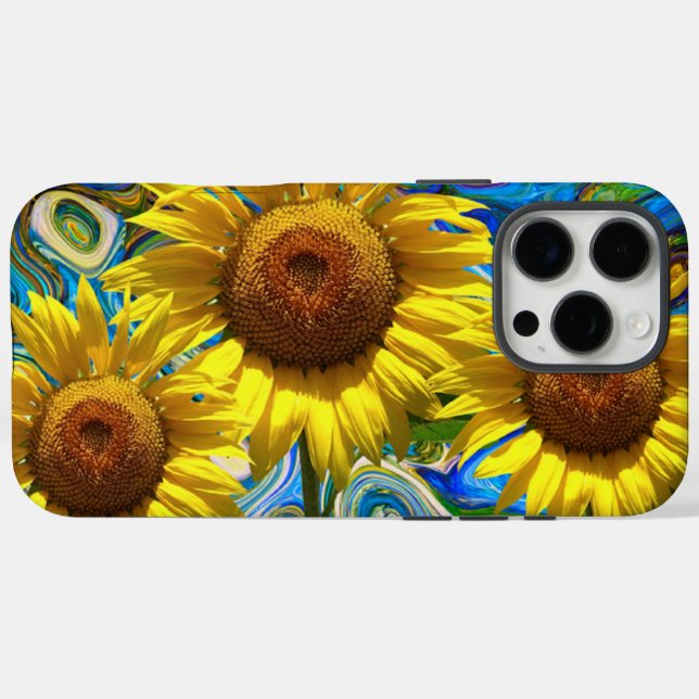 Sonnenblumen iPhone 16 Pro Max Hülle (Rückseite (Horizontal))