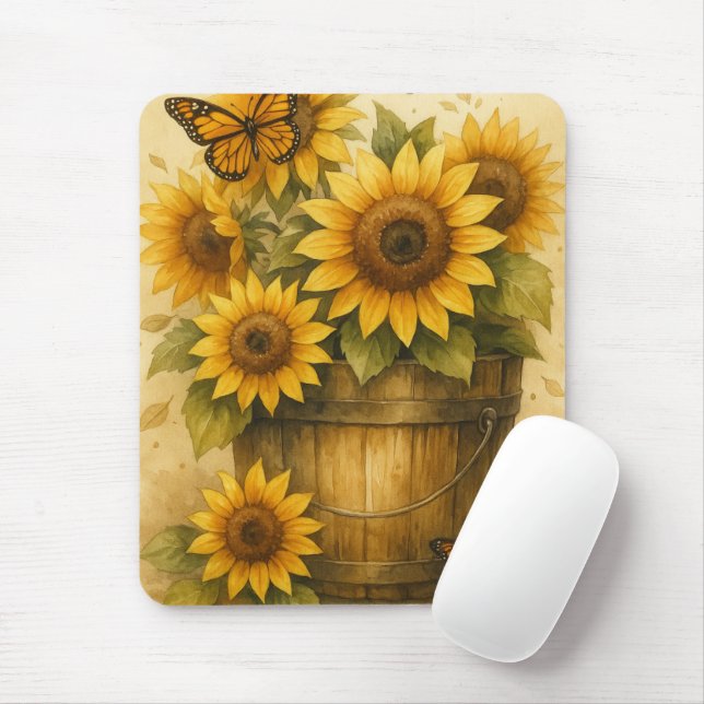 Sonnenblumen Journal Mousepad (Mit Mouse)