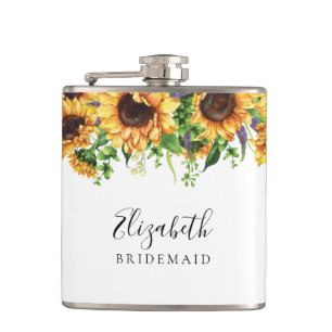 Sonnenblumen-Junggesellinnenabschied-Flasche Flachmann