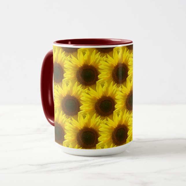 Sonnenblumen Kaffeetasse (Vorderseite Links)