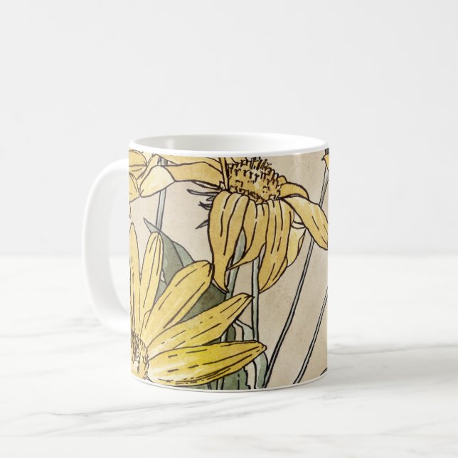 Sonnenblumen Kaffeetasse (Vorderseite Links)