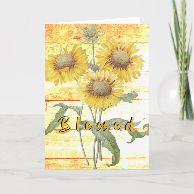 Sonnenblumen Karte (Vorderseite)