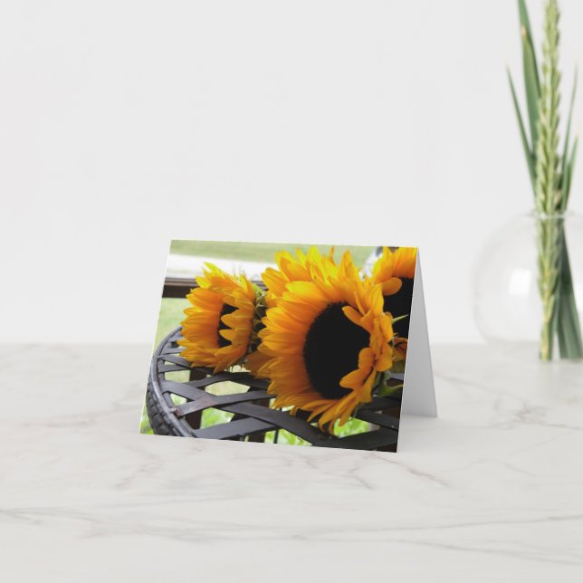 Sonnenblumen Karte (Vorderseite)