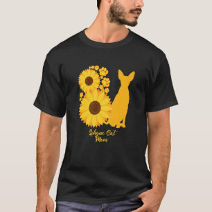 Sonnenblumen-Katzin Mutter Sphynx-Katze T-Shirt