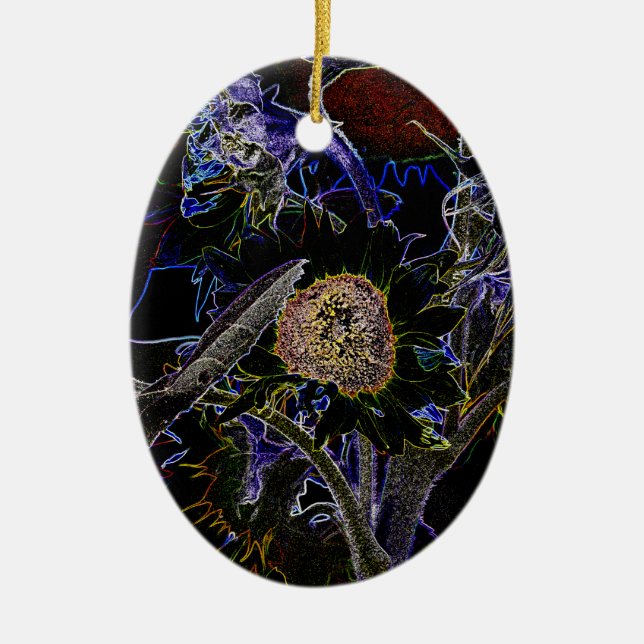 SONNENBLUMEN KERAMIKORNAMENT (Vorne)