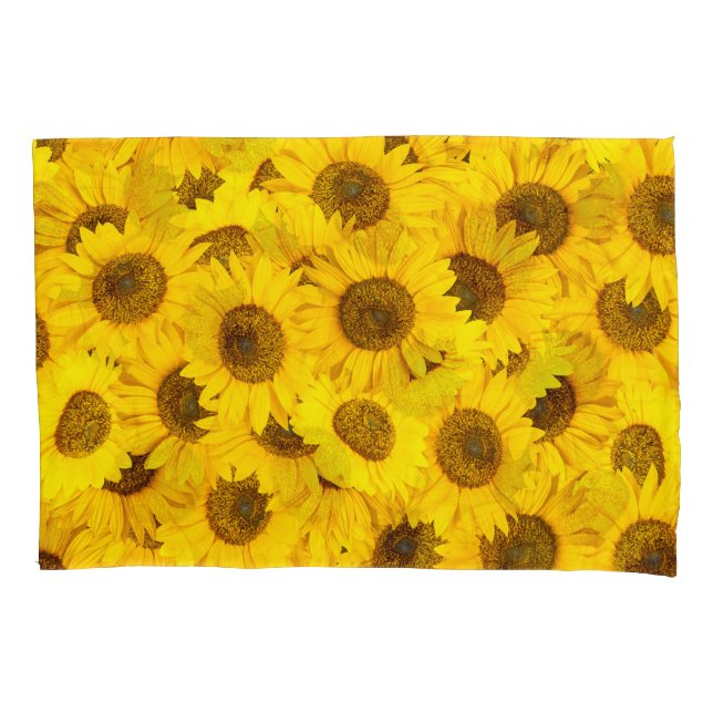 Sonnenblumen Kissenbezug (Vorderseite-Links)