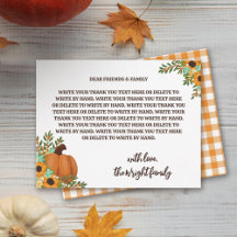 Sonnenblumen Kleine Pumpkin Baby Dusche Danke