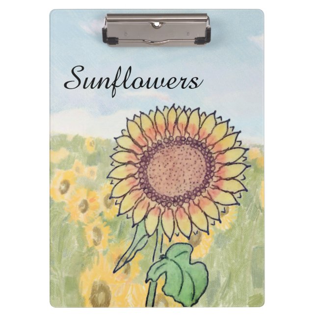 Sonnenblumen  klemmbrett (Vorderseite)