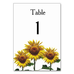 Sonnenblumen Kostenlose Hochzeitspakete Set Kits Tischnummer