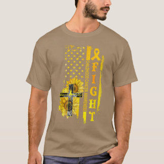 Sonnenblumen Kreuzung Kindheitskrebs Bewusstsein T-Shirt