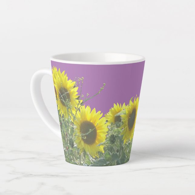 Sonnenblumen Kruste. BC Lilac Latte Tasse (Linke Ecke)