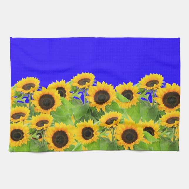 Sonnenblumen Küchentücher Ukraine Flaggenfarben (Horizontal)