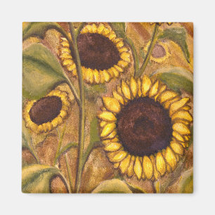 Sonnenblumen Kühlschrankmagnet fröhliche Gelbgesch