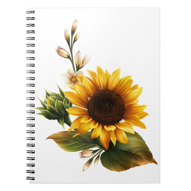 Sonnenblumen Kunst Notizblock (Vorderseite)